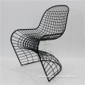 Modern Metal Wire Chair S shaped Chair